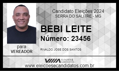 Candidato BEBE LEITE 2024 - SERRA DO SALITRE - Eleições