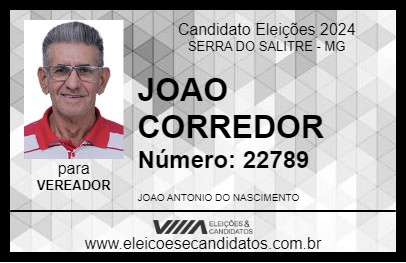 Candidato JOAO CORREDOR 2024 - SERRA DO SALITRE - Eleições