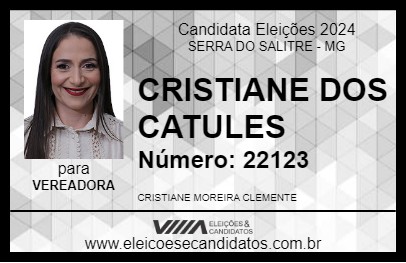 Candidato CRISTIANE DOS CATULES 2024 - SERRA DO SALITRE - Eleições