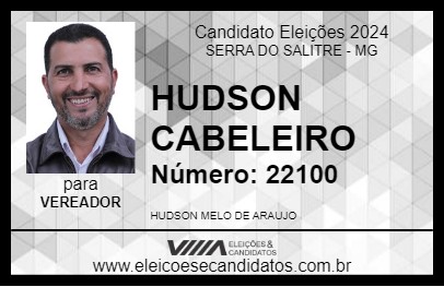 Candidato HUDSON CABELEIREIRO 2024 - SERRA DO SALITRE - Eleições