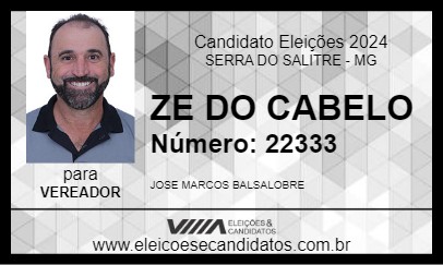 Candidato ZE DO CABELO 2024 - SERRA DO SALITRE - Eleições