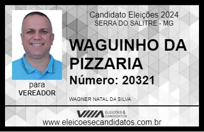 Candidato WAGUINHO DA PIZZARIA 2024 - SERRA DO SALITRE - Eleições