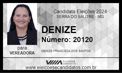 Candidato DENIZE 2024 - SERRA DO SALITRE - Eleições