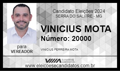 Candidato VINICIUS MOTA 2024 - SERRA DO SALITRE - Eleições