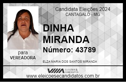 Candidato DINHA MIRANDA 2024 - CANTAGALO - Eleições