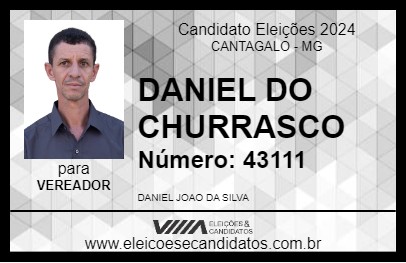 Candidato DANIEL DO CHURRASCO 2024 - CANTAGALO - Eleições