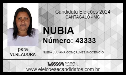 Candidato NUBIA 2024 - CANTAGALO - Eleições