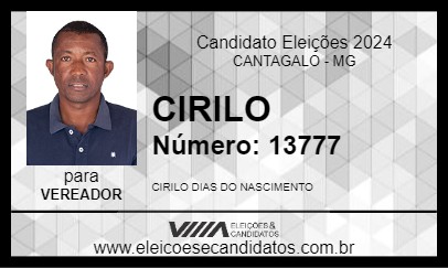 Candidato CIRILO 2024 - CANTAGALO - Eleições