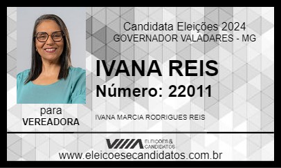 Candidato IVANA REIS 2024 - GOVERNADOR VALADARES - Eleições