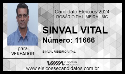 Candidato SINVAL VITAL 2024 - ROSÁRIO DA LIMEIRA - Eleições