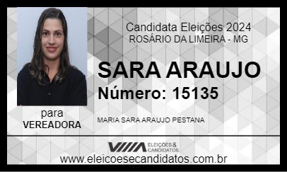 Candidato SARA ARAUJO 2024 - ROSÁRIO DA LIMEIRA - Eleições