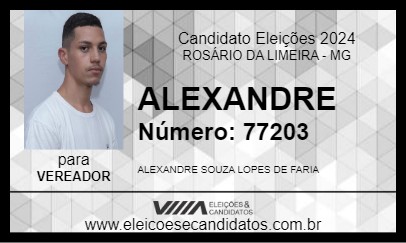 Candidato ALEXANDRE 2024 - ROSÁRIO DA LIMEIRA - Eleições