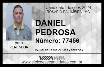 Candidato DANIEL PEDROSA 2024 - ROSÁRIO DA LIMEIRA - Eleições