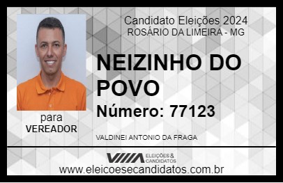 Candidato NEIZINHO DO POVO 2024 - ROSÁRIO DA LIMEIRA - Eleições