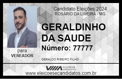 Candidato GERALDINHO DA SAUDE 2024 - ROSÁRIO DA LIMEIRA - Eleições