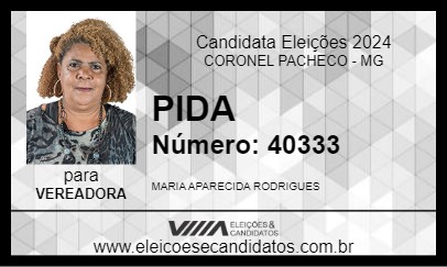 Candidato PIDA 2024 - CORONEL PACHECO - Eleições