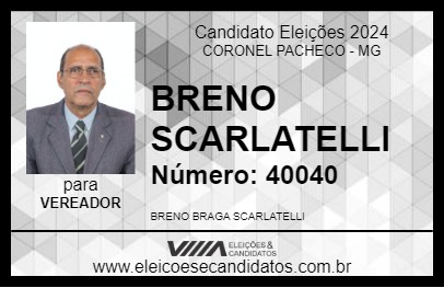 Candidato BRENO SCARLATELLI 2024 - CORONEL PACHECO - Eleições