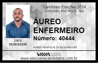 Candidato ÁUREO ENFERMEIRO 2024 - CORONEL PACHECO - Eleições