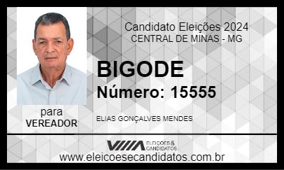 Candidato BIGODE 2024 - CENTRAL DE MINAS - Eleições