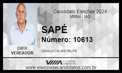 Candidato SAPÉ 2024 - MIRAÍ - Eleições