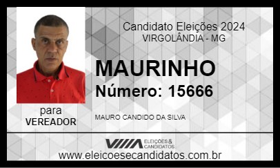 Candidato MAURINHO 2024 - VIRGOLÂNDIA - Eleições