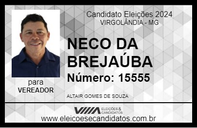 Candidato NECO DA BREJAÚBA 2024 - VIRGOLÂNDIA - Eleições