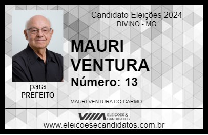 Candidato MAURI VENTURA 2024 - DIVINO - Eleições