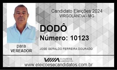 Candidato DODÔ 2024 - VIRGOLÂNDIA - Eleições