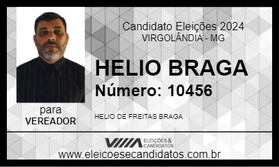 Candidato HELIO BRAGA 2024 - VIRGOLÂNDIA - Eleições