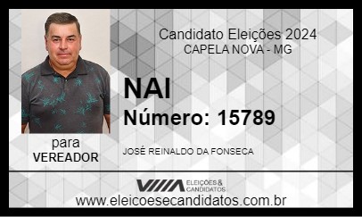 Candidato NAI 2024 - CAPELA NOVA - Eleições