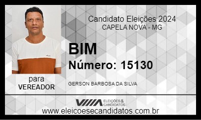 Candidato BIM 2024 - CAPELA NOVA - Eleições