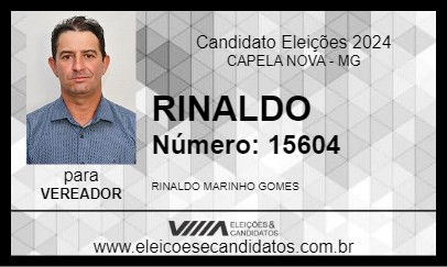 Candidato RINALDO 2024 - CAPELA NOVA - Eleições