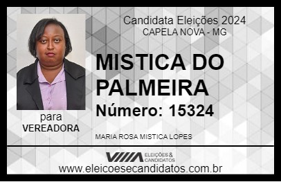 Candidato MISTICA DO PALMEIRA 2024 - CAPELA NOVA - Eleições