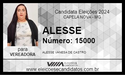 Candidato ALESSE 2024 - CAPELA NOVA - Eleições