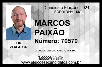 Candidato MARCOS PAIXÃO 2024 - LEOPOLDINA - Eleições