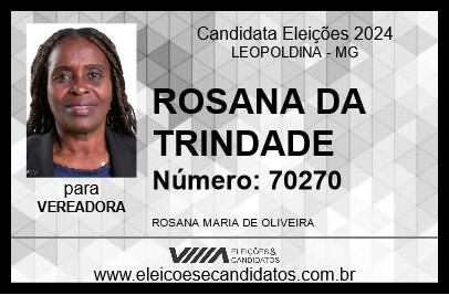 Candidato ROSANA DA TRINDADE 2024 - LEOPOLDINA - Eleições