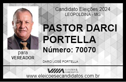 Candidato PASTOR DARCI PORTELLA 2024 - LEOPOLDINA - Eleições