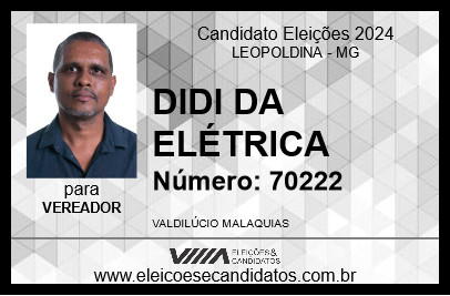 Candidato DIDI DA ELÉTRICA 2024 - LEOPOLDINA - Eleições