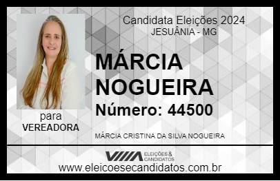 Candidato MÁRCIA NOGUEIRA 2024 - JESUÂNIA - Eleições