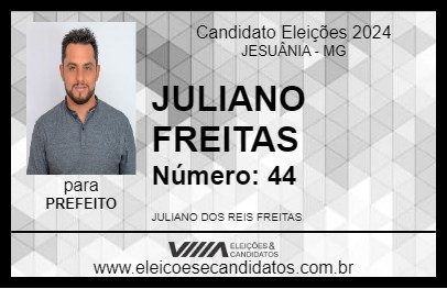 Candidato JULIANO FREITAS 2024 - JESUÂNIA - Eleições