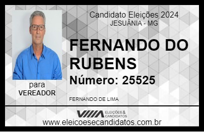 Candidato FERNANDO DO RUBENS 2024 - JESUÂNIA - Eleições