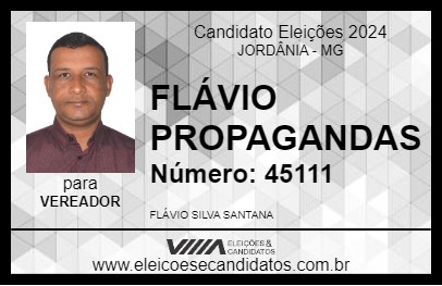 Candidato FLÁVIO PROPAGANDAS 2024 - JORDÂNIA - Eleições