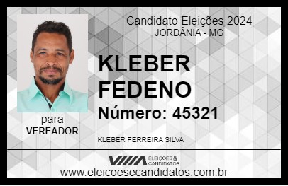 Candidato KLEBER FEDENO 2024 - JORDÂNIA - Eleições