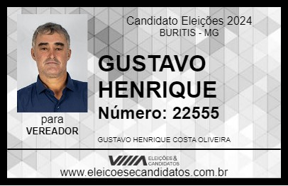 Candidato GUSTAVO HENRIQUE 2024 - BURITIS - Eleições