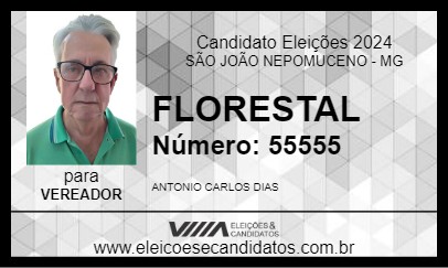 Candidato FLORESTAL 2024 - SÃO JOÃO NEPOMUCENO - Eleições