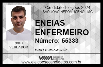 Candidato ENEIAS ENFERMEIRO 2024 - SÃO JOÃO NEPOMUCENO - Eleições