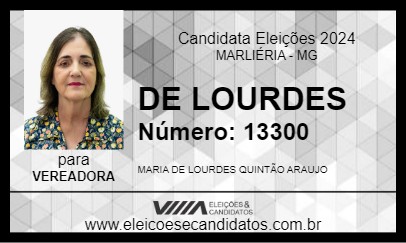 Candidato DE LOURDES 2024 - MARLIÉRIA - Eleições