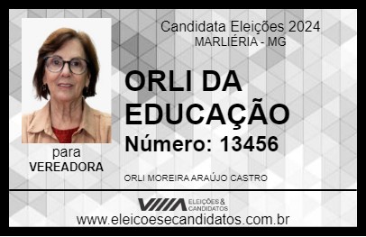 Candidato ORLI DA EDUCAÇÃO 2024 - MARLIÉRIA - Eleições