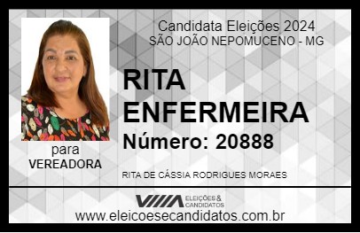 Candidato RITA ENFERMEIRA 2024 - SÃO JOÃO NEPOMUCENO - Eleições