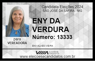 Candidato ENY DA VERDURA 2024 - SÃO JOSÉ DA SAFIRA - Eleições